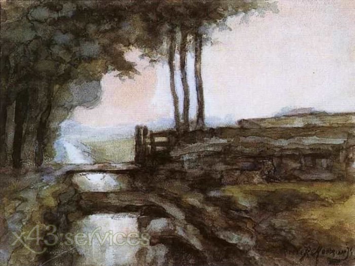 Piet Mondrian - Landschaft mit Graben - Landscape with Ditch - Landschap met sloot